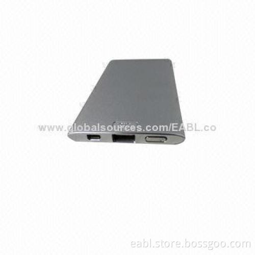 Mobile Battery Charger, Fashionable Design, 5,000mAh Capacity, LED Indicator, 4-color, Safe, 125g